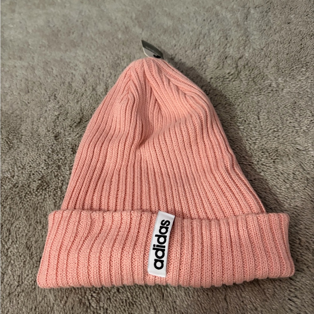 NWT Adidas Light Pink/Coral Beanie